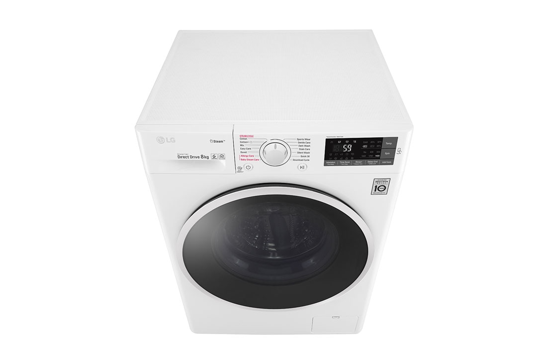LG 8 kg parná práčka, 1400ot./min, A+++ (v rozsahu A+++ až D), 6 Motion DD, Direct Drive™, Steam - parné pranie, ThinQ™, Pridať bielizeň, 14 programov, FW84J6TY0, thumbnail 10