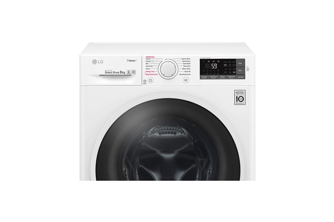 LG 8 kg parná práčka, 1400ot./min, A+++ (v rozsahu A+++ až D), 6 Motion DD, Direct Drive™, Steam - parné pranie, ThinQ™, Pridať bielizeň, 14 programov, FW84J6TY0, thumbnail 4