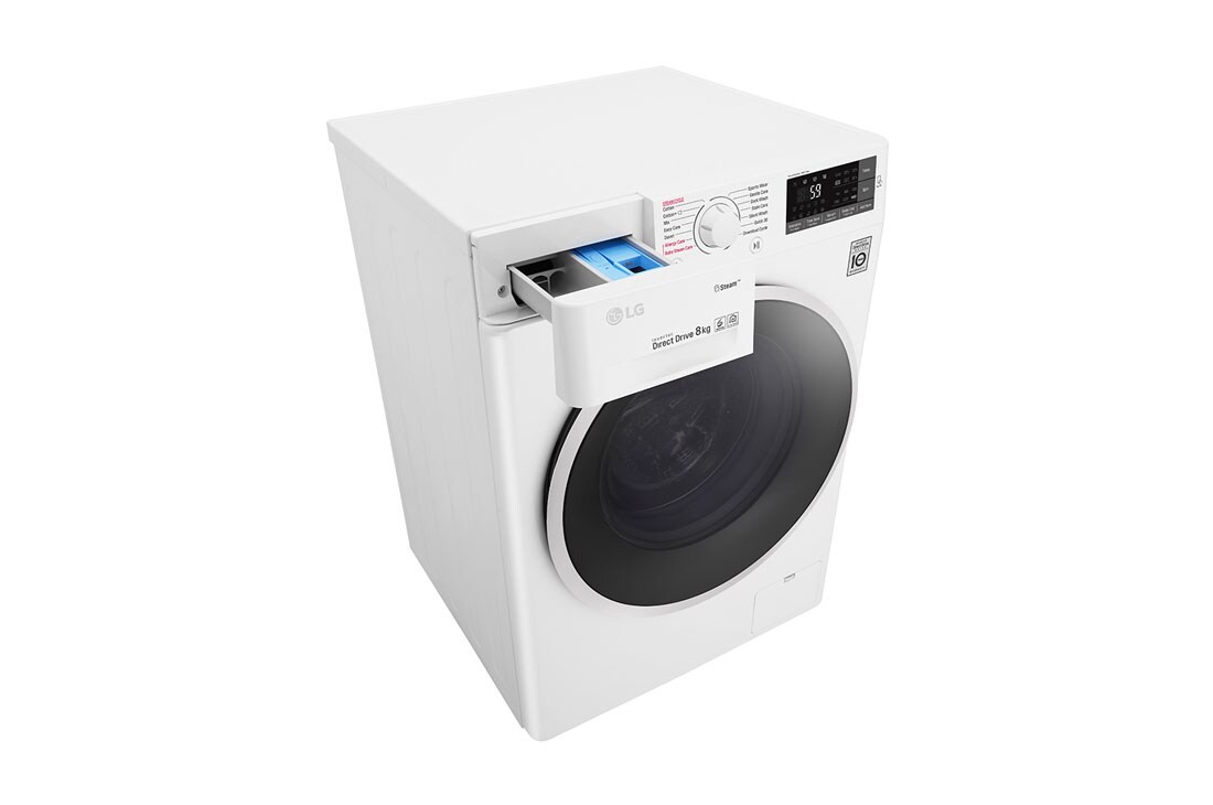 LG 8 kg parná práčka, 1400ot./min, A+++ (v rozsahu A+++ až D), 6 Motion DD, Direct Drive™, Steam - parné pranie, ThinQ™, Pridať bielizeň, 14 programov, FW84J6TY0, thumbnail 9