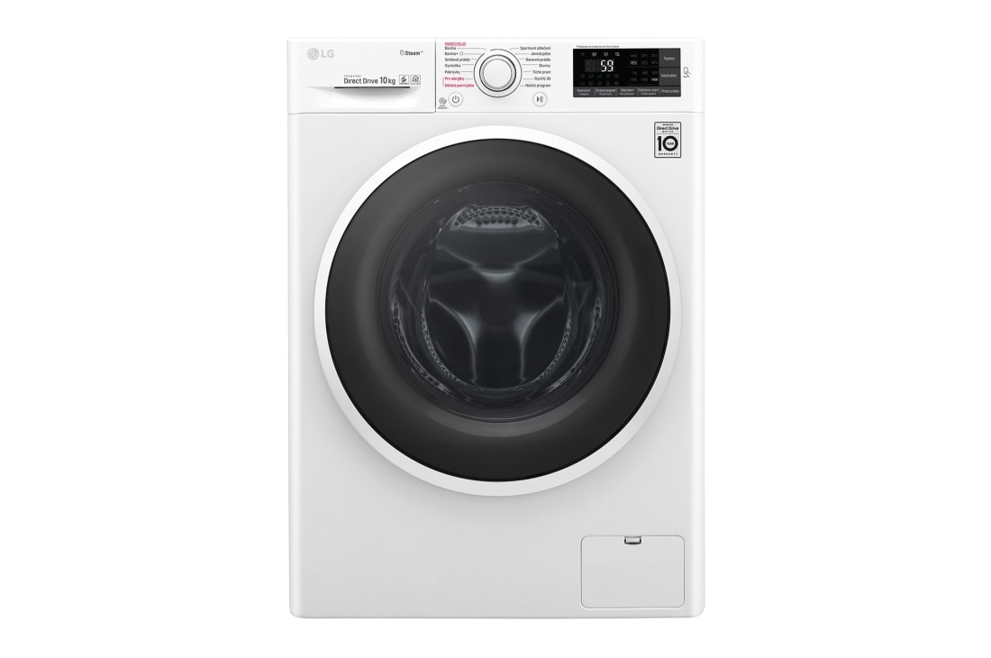 LG 10 kg parná práčka, 1400 ot./min, A+++ (v rozsahu A+++ až D), 6 Motion DD, Direct Drive™, Steam™ - parné pranie, ThinQ™, Pridať bielizeň, 14 programov, F104J6JY0W