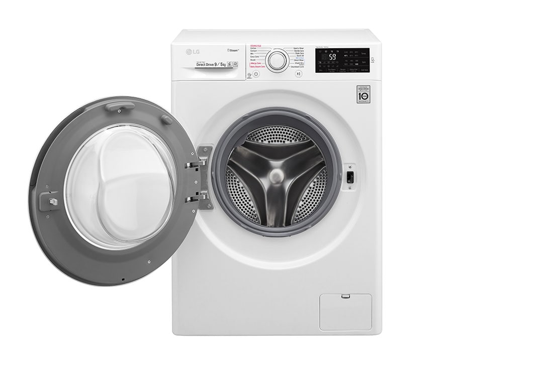 LG 9 kg parná práčka / 5 kg sušička, 1400 ot./min, A (v rozsahu A až G), 6 Motion DD, Direct Drive™, Steam™ - parné pranie, ThinQ™, Pridať bielizeň, 14 programov, 5 možností sušenia, F94J6VG0W, thumbnail 2