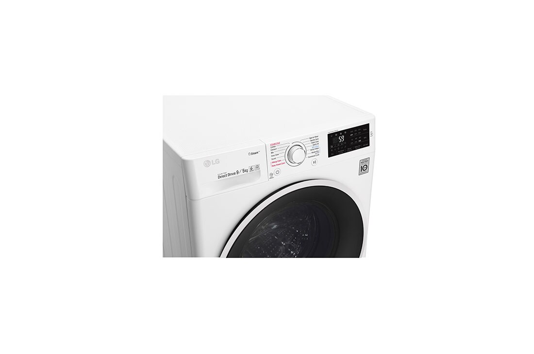 LG 9 kg parná práčka / 5 kg sušička, 1400 ot./min, A (v rozsahu A až G), 6 Motion DD, Direct Drive™, Steam™ - parné pranie, ThinQ™, Pridať bielizeň, 14 programov, 5 možností sušenia, F94J6VG0W, thumbnail 7