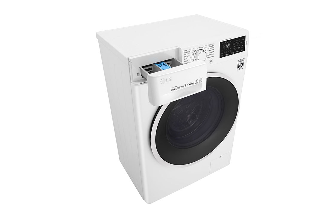 LG 7 kg práčka / 4 kg sušička, 1200 ot./min, B (v rozsahu A až G), 6 Motion DD, Direct Drive™, ThinQ™, Pridať bielizeň, 14 programov, 5 možností sušenia, F2J6HM0W, thumbnail 8