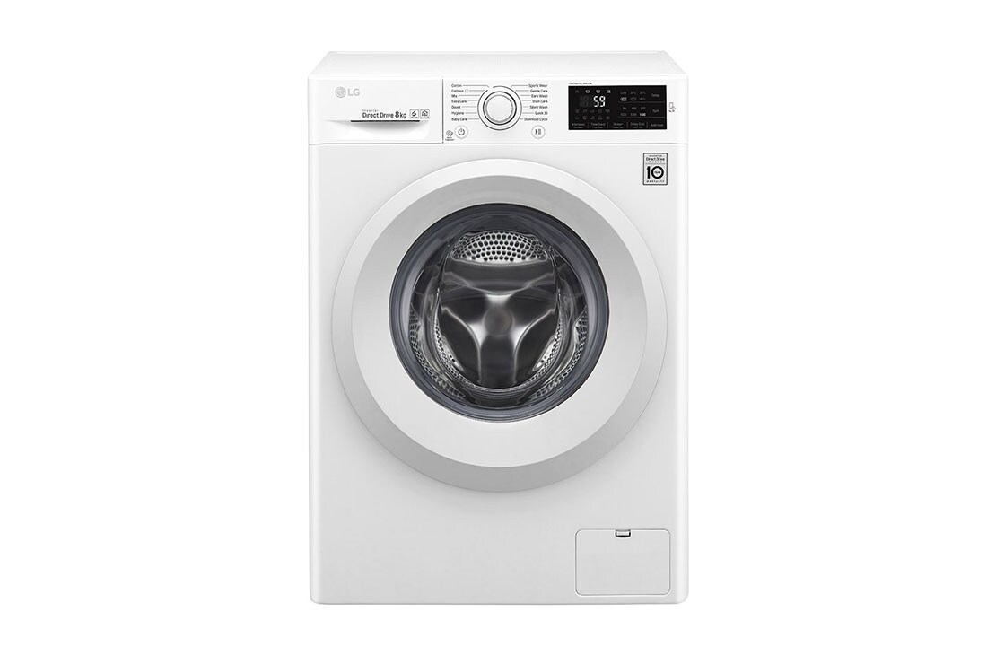 LG 8 kg práčka, 1400 ot./min, A+++ (v rozsahu A+++ až D), 6 Motion DD, Direct Drive™, ThinQ™, Pridať bielizeň, 14 programov, F84J5TN3W