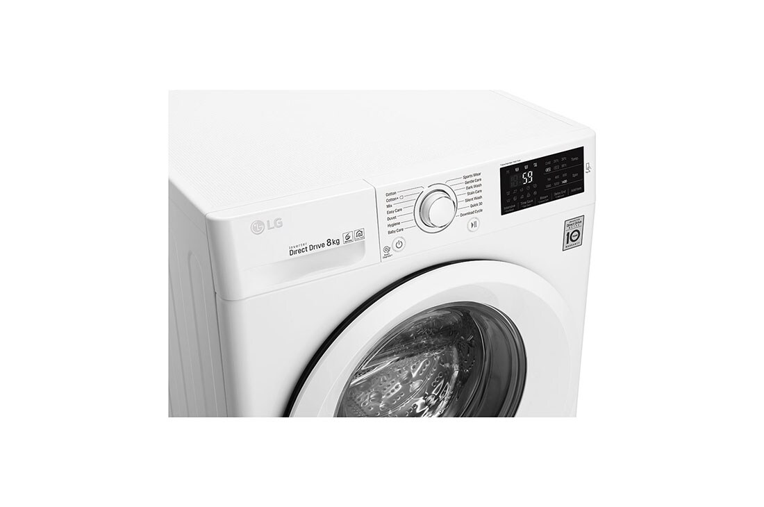 LG 8 kg práčka, 1400 ot./min, A+++ (v rozsahu A+++ až D), 6 Motion DD, Direct Drive™, ThinQ™, Pridať bielizeň, 14 programov, F84J5TN3W, thumbnail 7