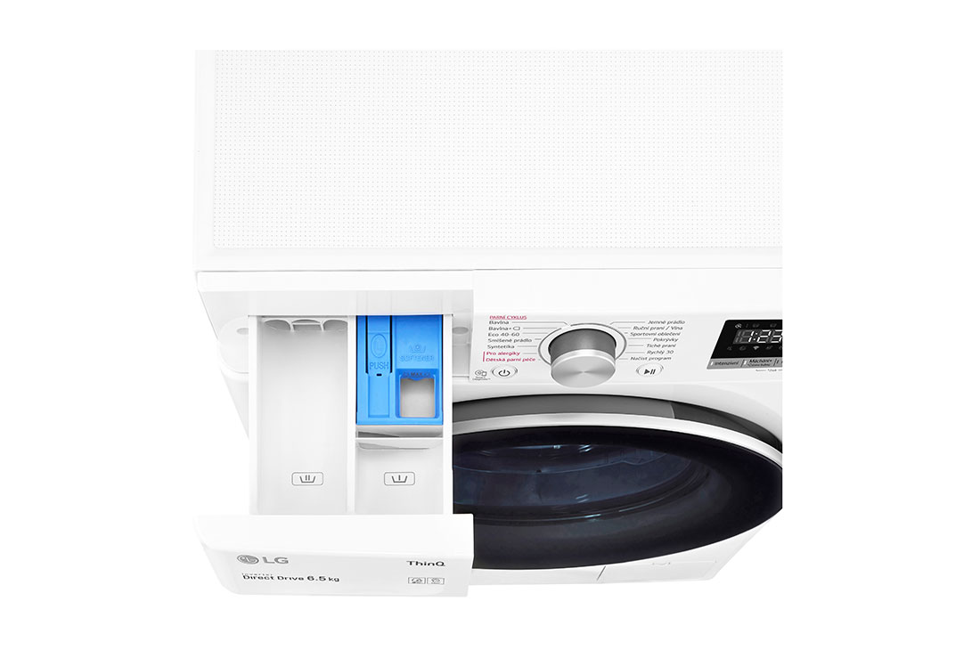 LG 6,5 kg parná práčka, E, Direct Drive™ motor, optimálna voľba pracích pohybov, Steam™ - parné pranie, ThinQ™ + WiFi, F2WN5S6S1, thumbnail 6