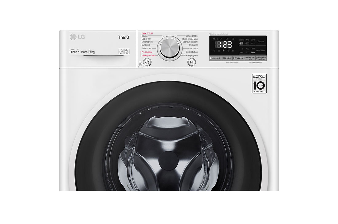 LG 9 kg parná práčka, D, Direct Drive ™ motor, AI DD - optimálna voľba pracích pohybov, Steam™ - parné pranie, ThinQ™ + WiFi, F4WT409AIDD, thumbnail 4