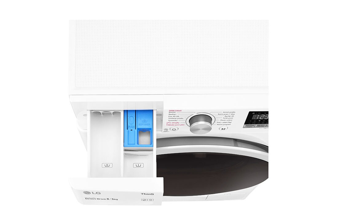 LG 8 kg parná práčka / 5 kg sušička, E, Direct Drive™ motor, AI DD™ - optimálna voľba pracích pohybov, Steam™ - parné pranie, ThinQ™ + WiFi, F4DT408AIDD, thumbnail 6