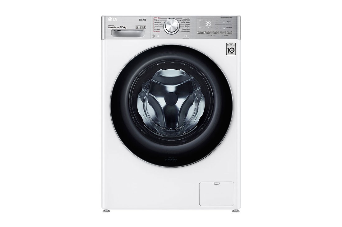 LG 8,5 kg slim parná práčka, A (v rozsahu A až G) | Direct Drive™ motor, TurboWash™360° - pranie za 39 minút, AI DD™ - optimálna voľba pracích pohybov, Steam™ - parné pranie, ThinQ™ + WiFi, F28V9GW2W, F28V9GW2W