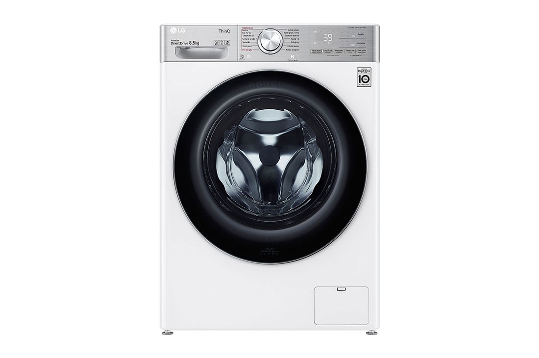 LG 8,5 kg slim parná práčka LG | 1200 ot./min | Direct Drive™ | AI DD™ | TurboWash™360°, F28V9GW2W, F28V9GW2W