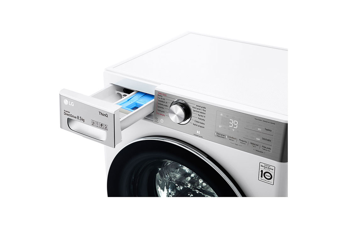 LG 8,5 kg slim parná práčka LG | 1200 ot./min | Direct Drive™ | AI DD™ | TurboWash™360°, F28V9GW2W, F28V9GW2W, thumbnail 4