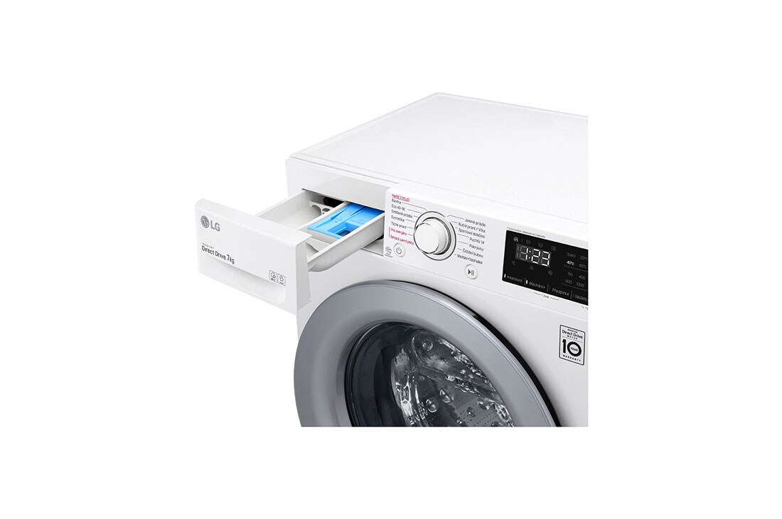 LG 7 kg slim parná pračka, 1200 ot./min, D (v rozsahu A až G), AI DD, Steam™, 14 programov, WD72V3HY4W, WD72V3HY4W, thumbnail 5