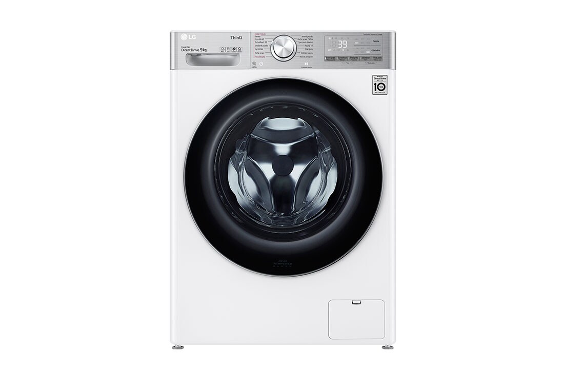 LG 9 kg parná práčka LG | 1600 ot./min | Direct Drive™ | AI DD™ | TurboWash™360°, F69V10VW2W, F69V10VW2W