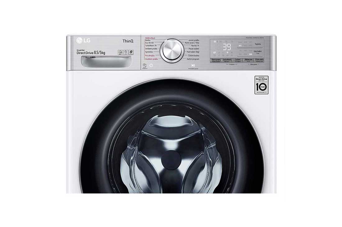 LG 8,5 kg slim parná práčka / 5 kg sušička LG 1400 ot./min | Direct Drive™ | AI DD™ | TurboWash™360°, F2DV9S8H2, F2DV9S8H2, thumbnail 6