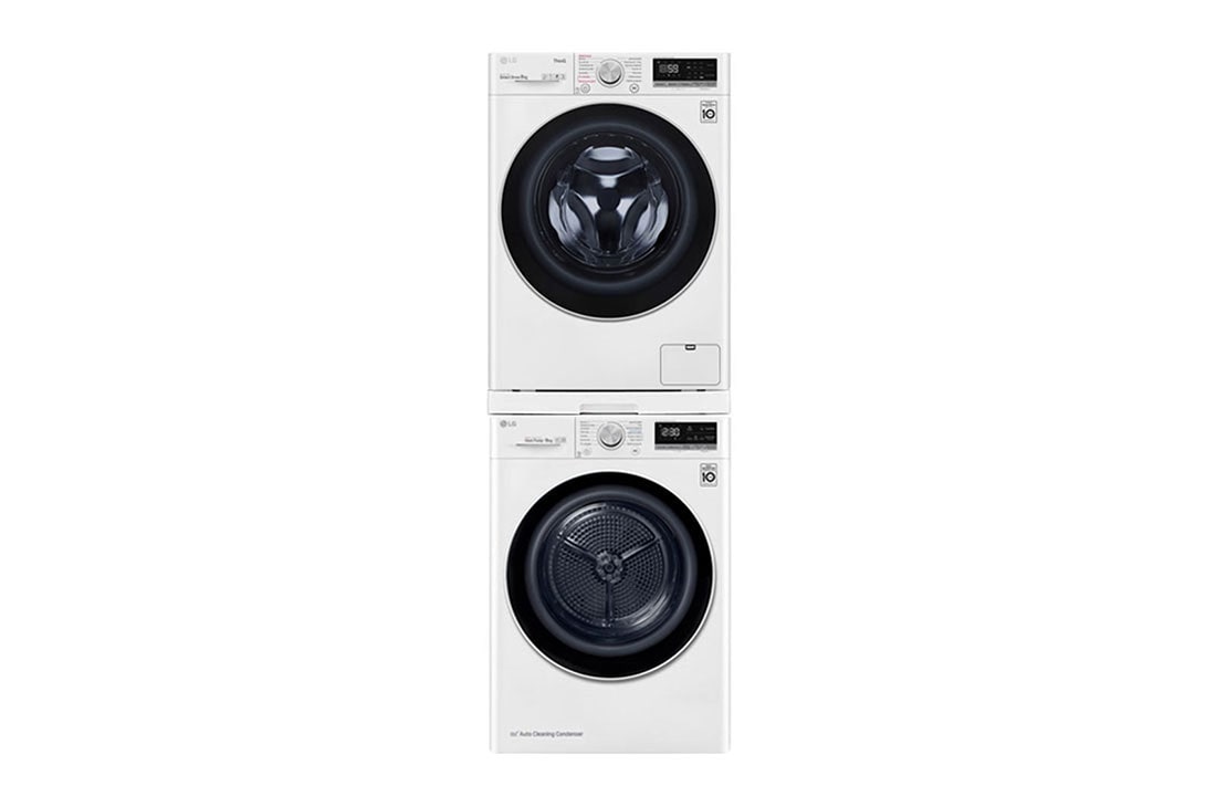 LG BALÍČEK PRANIE | Práčka F48V5TW1W + Sušička RC81V9AV4Q + Výsuvný medzikus, LAUNDW17
