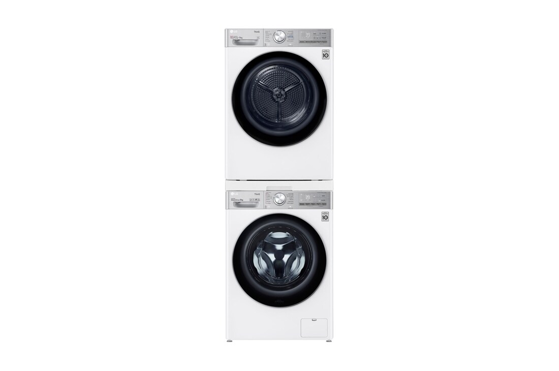 LG BALÍČEK PRANIE | Práčka F69V10VW2W + Sušička RC91V9AV2QR + Výsuvný mezikus, LAUNDW8