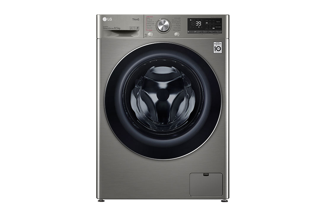 LG 8,5 kg slim parná práčka, Direct Drive ™ motor - optimálna voľba pracích pohybov, Steam+™, TurboWash360™ (pranie za 39 minút), LG ThinQ + WiFi, F28V7GY2PE, F28V7GY2PE