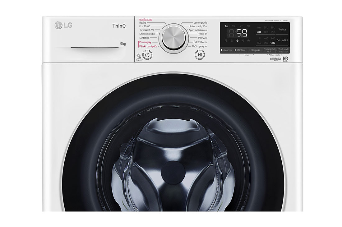 LG 9 kg parná práčka LG | 1400 ot./min | Direct Drive™ | AI DD™ | TurboWash™, FA49V5VW1W, FA49V5VW1W, thumbnail 5