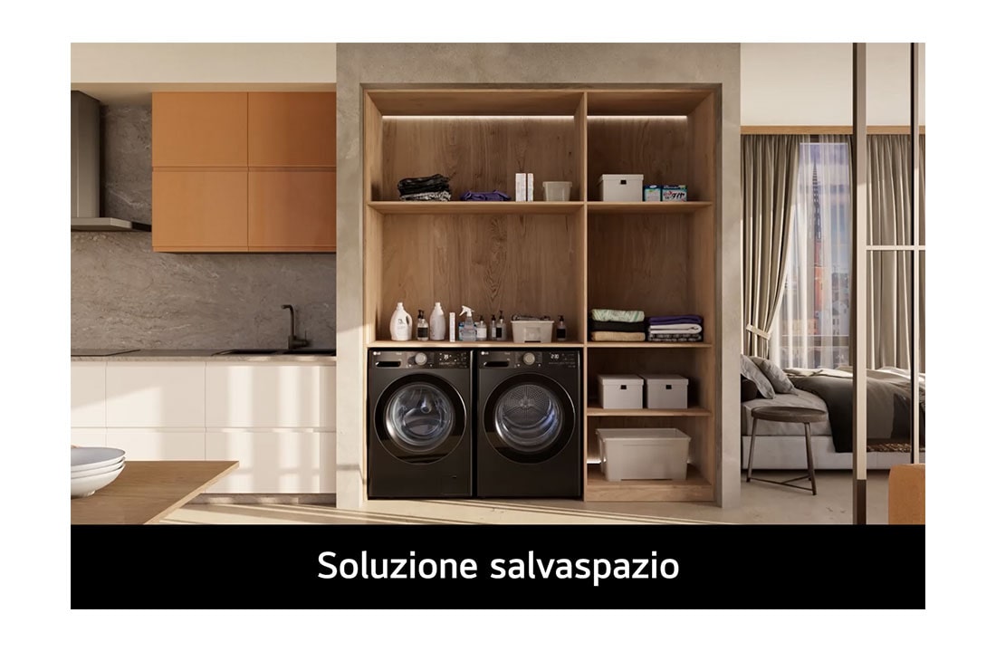 LG 12/10 kg LG WashTower |1400 ot./min | Direct Drive  | AI DD | TurboWash360°, LIFESTYLE IMAGE, WT1210BBF, thumbnail 10