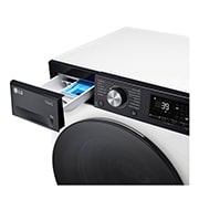 LG 9 kg slim parná práčka LG | 1200 ot./min | Direct Drive™ | AI DD™ | TurboWash™360°, detergent side view, FBLR7A92WG, thumbnail 5