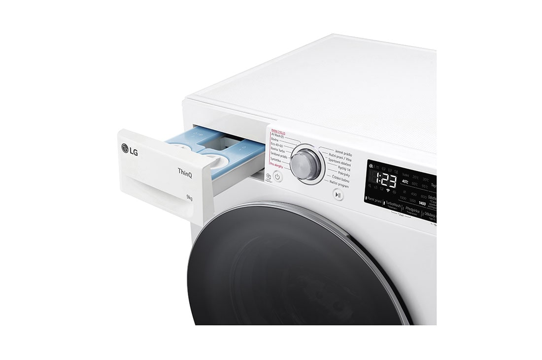 LG 9 kg parná práčka LG | 1400 ot./min | Direct Drive™ | AI DD™ | TurboWash™, detailed view, FASR3A94WW, thumbnail 5