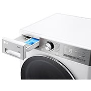LG 9 kg parná práčka / 5 kg sušička LG 1200 ot./min | Direct Drive™ | AI DD™ | TurboWash™360°, top view with detergent draw open , FCR9A95WC, thumbnail 6