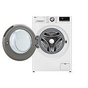 LG 9 kg slim parná práčka LG | 1200 ot./min | Direct Drive™ | AI DD™ | TurboWash™360°, Front view with door open, FLR7A92WC, thumbnail 2