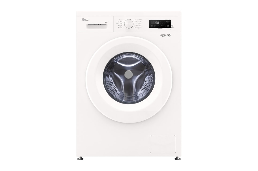 LG Parná práčka LG | 8 kg | A | 1400 ot./min | Direct Drive™ | ThinQ™ |Biela, F4X1008NWH