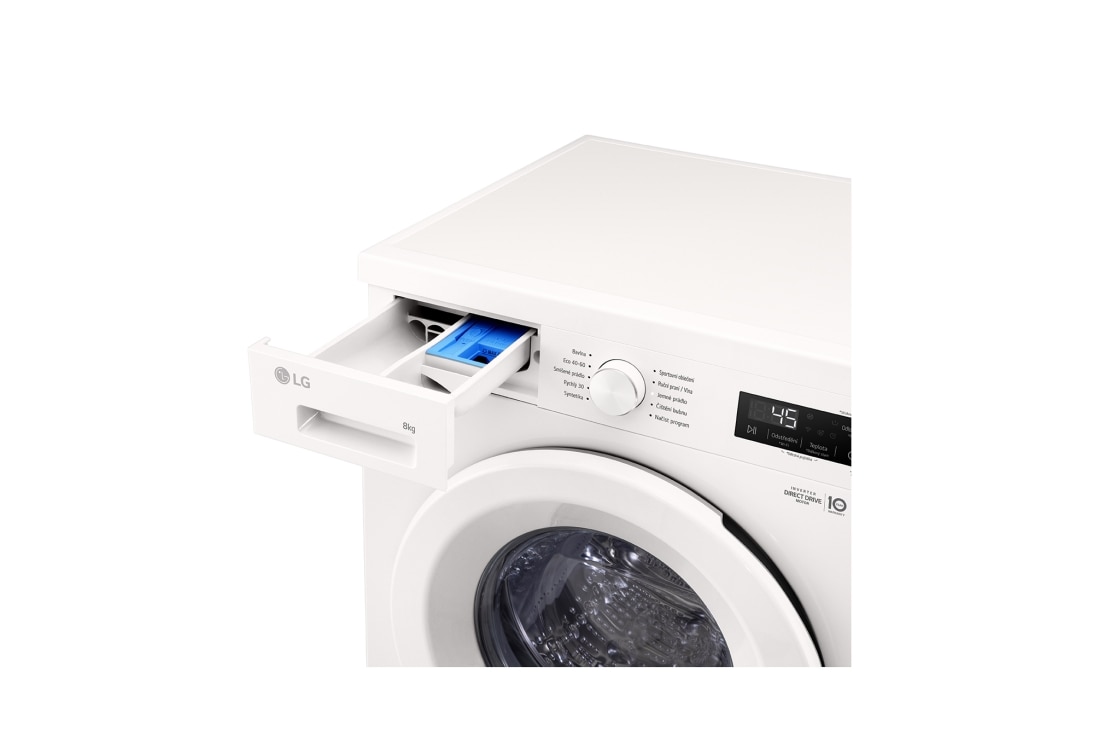 LG Parná práčka LG | 8 kg | A | 1400 ot./min | Direct Drive™ | ThinQ™ |Biela, F4X1008NWH, thumbnail 6