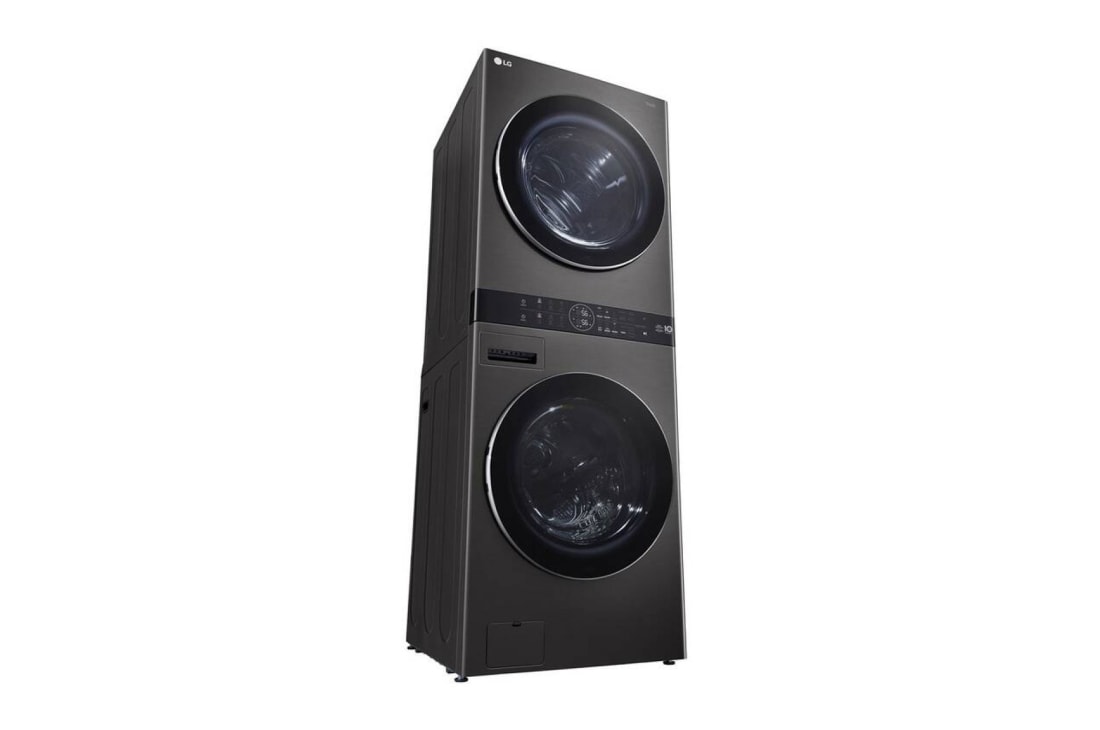 LG WashTower | 17 / 16 kg | |1400 ot./min | AI DD | TurboWash360°| Čierna/čierna, WT1716BBF, thumbnail 12