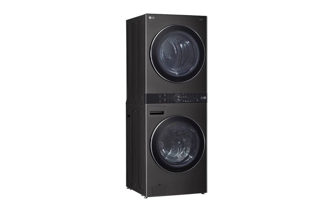 LG WashTower | 17 / 16 kg | |1400 ot./min | AI DD | TurboWash360°| Čierna/čierna, WT1716BBF, thumbnail 15