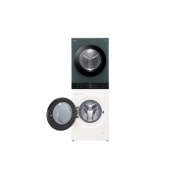 LG WashTower | 12 / 10 kg |1400 ot./min | AI DD™ | TurboWash™360°| Biela/zelená, front open, WT1210EGF, thumbnail 2
