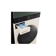 LG WashTower | 12 / 10 kg |1400 ot./min | AI DD™ | TurboWash™360°| Biela/zelená, drawer open, WT1210EGF, thumbnail 8