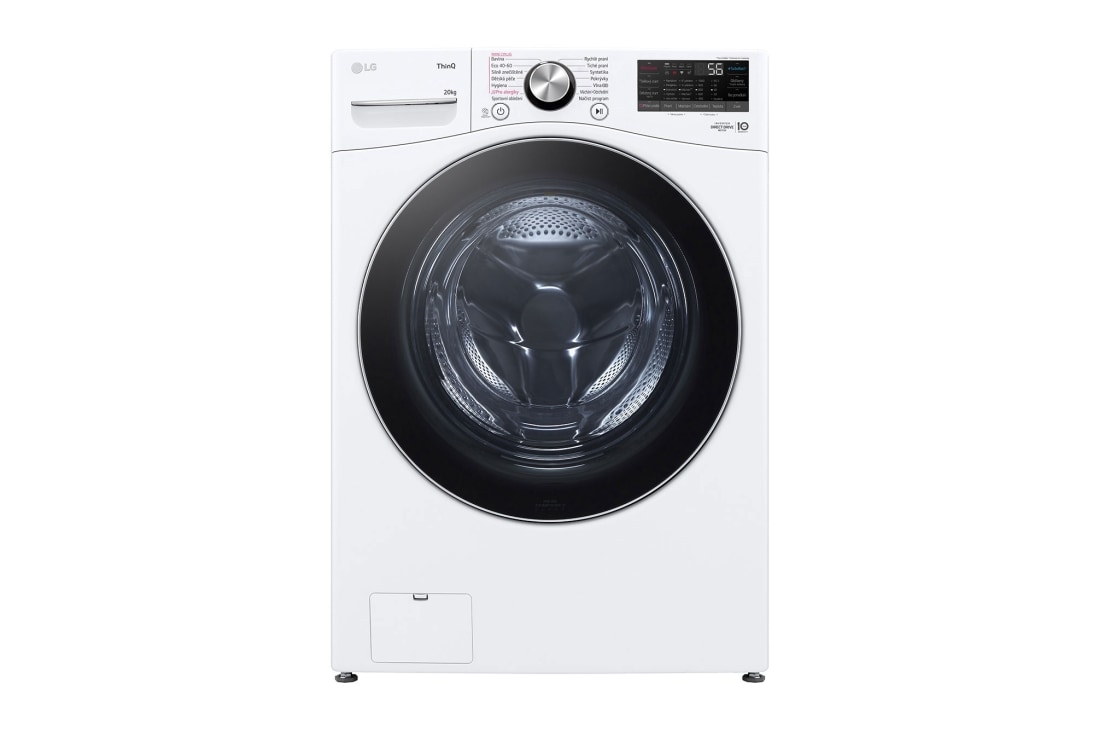 LG Parná práčka LG | 20 kg | B | 1000 ot./min | Direct Drive™ | AI DD™|Biela, front, F0P3CYV2W