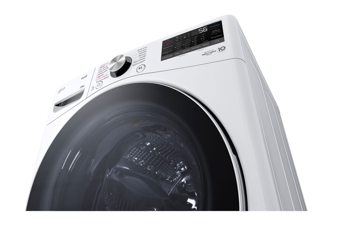 LG Parná práčka LG | 20 kg | B | 1000 ot./min | Direct Drive™ | AI DD™|Biela, display, F0P3CYV2W, thumbnail 4