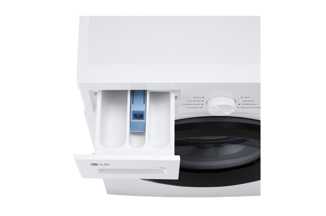 LG Slim práčka LG | 7 kg | A | 1400 ot./min | Rýchly 30' hygienický program | Biela, F4A10S7NWK, thumbnail 6