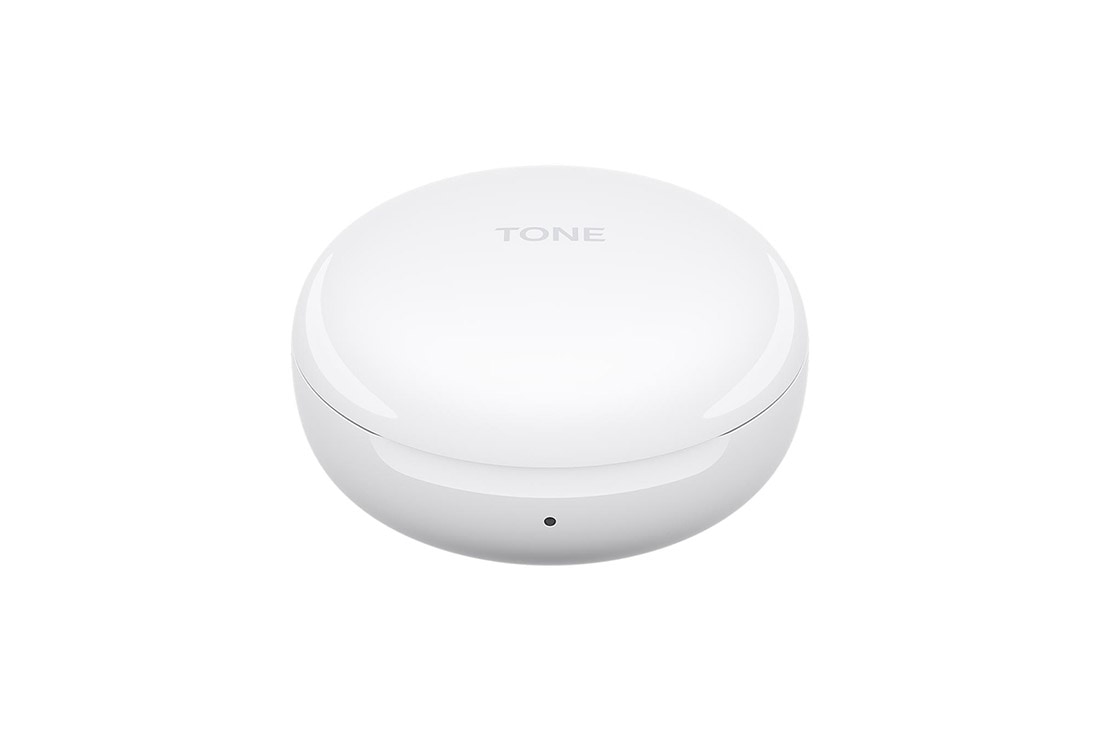 LG Bluetooth bezdrôtové sluchátka | Čistenie UVnano | Meridian Audio | režim Ambient sound | duálne mikrofóny na sluchátkach | výdrž batérie až 18 hodín  , Uhol 45 stupňov uzavretej kolísky, HBS-FN6W, thumbnail 4