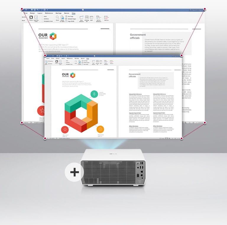 Projektor s&nbsp;podporou zvislého a&nbsp;vodorovného posunu obrazu