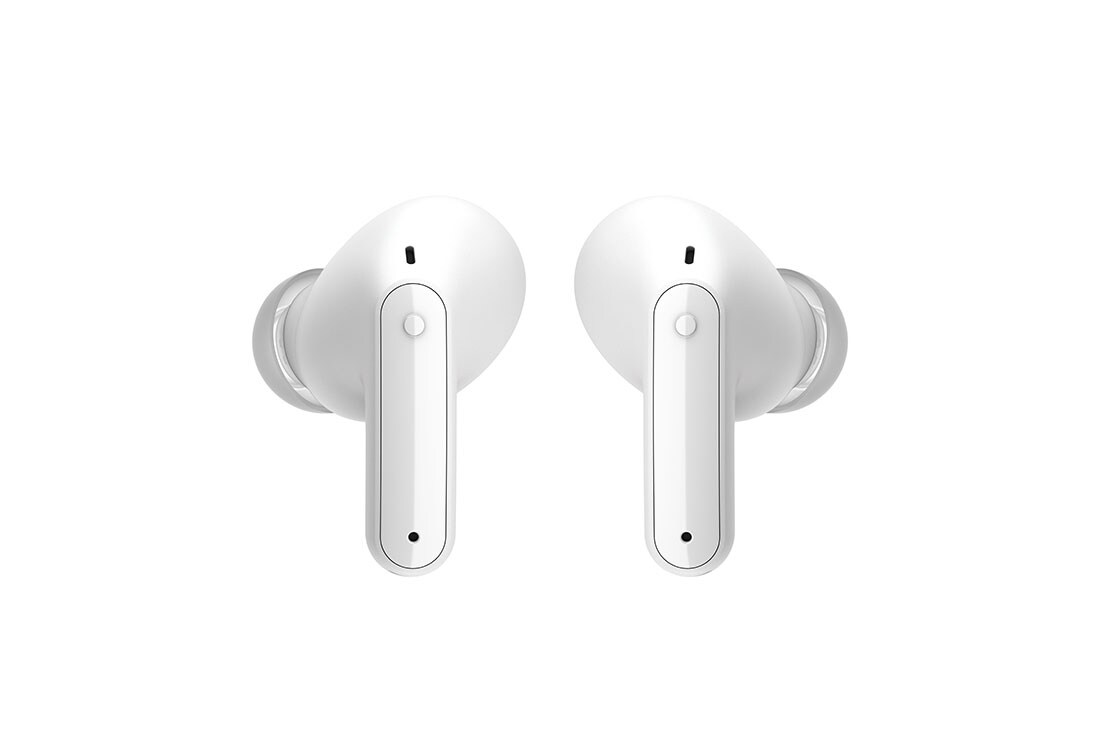 LG Bluetooth bezdrôtové slúchadlá | Meridian Audio | režim Ambient sound | 3 mikrofóny na slúchadllách | výdrž batérie až 22 hodín  , Pohľad zozadu na dva nadstavce slúchadiel otočené smerom k sebe., TONE-FP5W, thumbnail 4