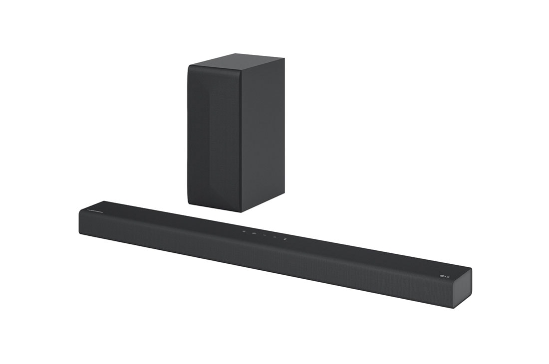 LG S65Q - LG Soundbar LG, priečny pohľad so zadným reproduktorom zvukového panela, S65Q, thumbnail 2