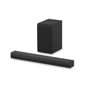 LG Soundbar pre TV, 2.1-kanálový, S40T, Pohľad zhora zboku na LG Soundbar S40T a subwoofer, S40T, thumbnail 2