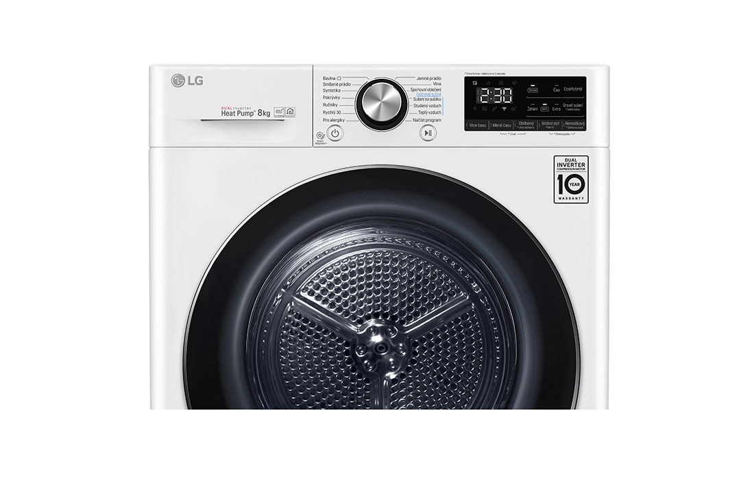 LG 8 kg sušička LG | Režim Energia / Čas | automatické čistenie kondenzátora | Wi-Fi, RC81V9AV2W, thumbnail 4