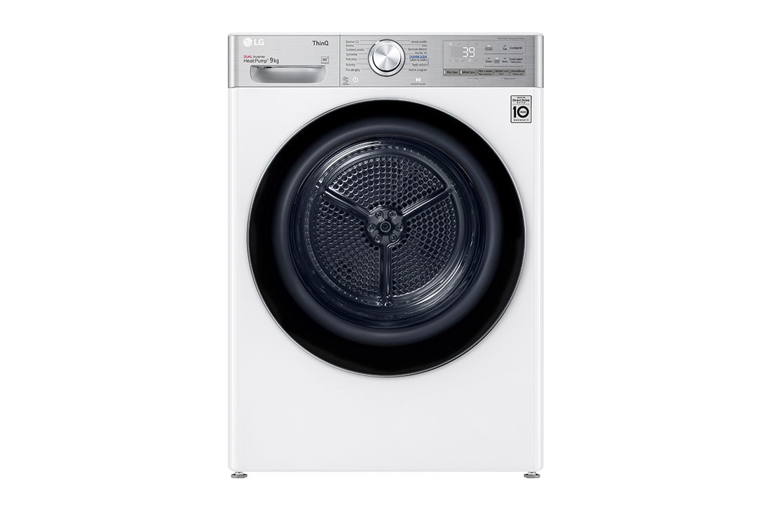 LG 9 kg sušička LG | Režim Energia / Čas | automatické čistenie kondenzátora | Wi-Fi, RC91V9AV2QR, RC91V9AV2QR