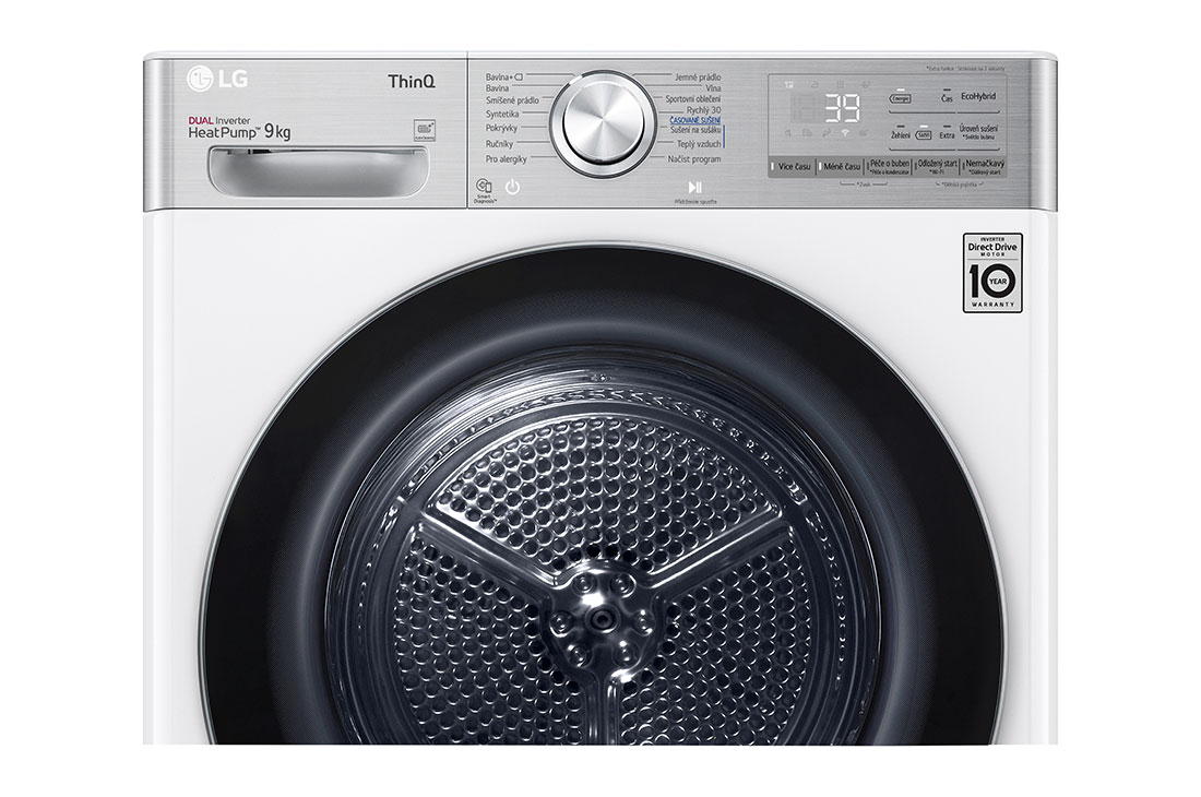 LG 9 kg sušička LG | Režim Energia / Čas | automatické čistenie kondenzátora | Wi-Fi, RC91V9AV2QR, RC91V9AV2QR, thumbnail 6