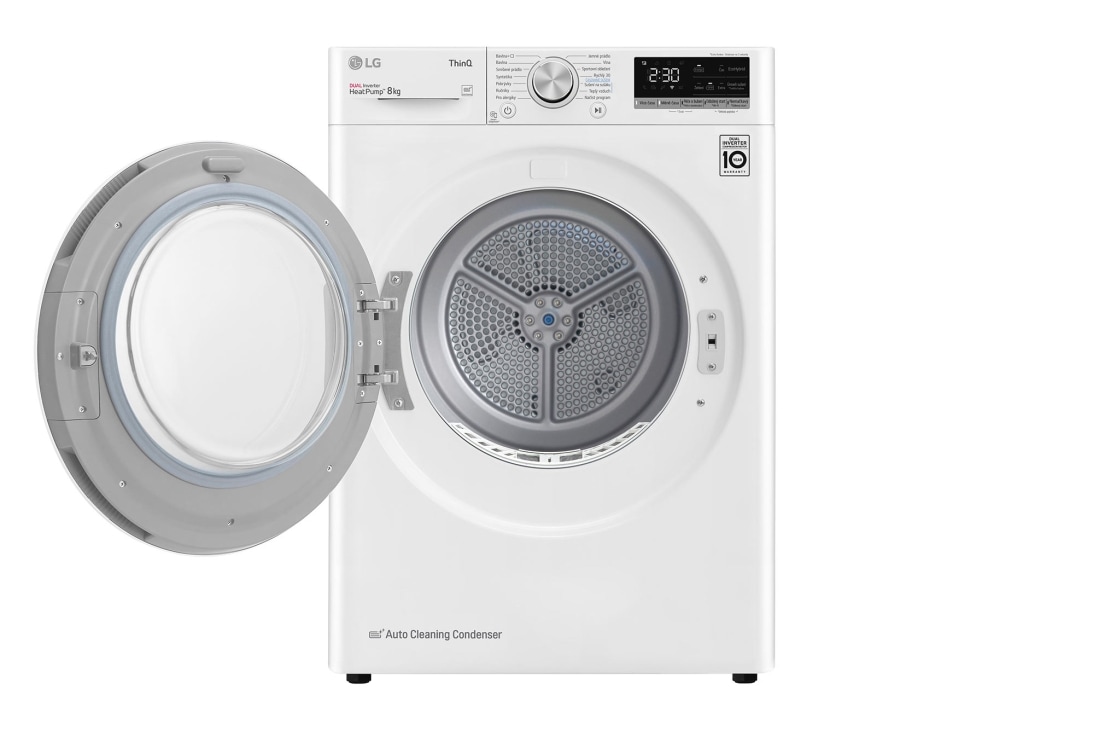 LG 8 kg sušička LG | Režim Energia / Čas | automatické čistenie kondenzátora | Wi-Fi, RC8TV9AVWN, thumbnail 2