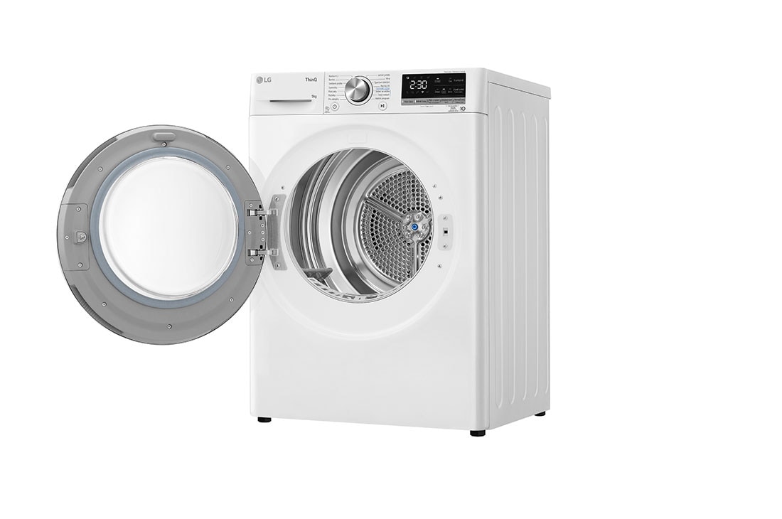 LG 9 kg sušička LG | Režim Energia / Čas | automatické čistenie kondenzátora | Wi-Fi, LG 9 kg hybridní sušička s tepelným čerpadlem, invertorový motor, Eco Hybrid™ - hybridní sušení, automatické čištění kondenzátoru, LG ThinQ + Wi-Fi, Program pro alergiky, RC91V9AVSN"LG 9 kg hybridní , RC91V9AVRN, thumbnail 11