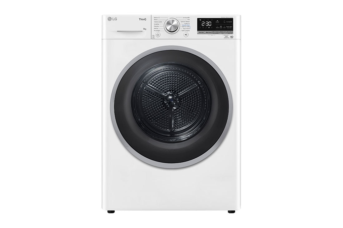 LG 9 kg sušička LG | Režim Energia / Čas | automatické čistenie kondenzátora | Wi-Fi, RC91V9AVSN