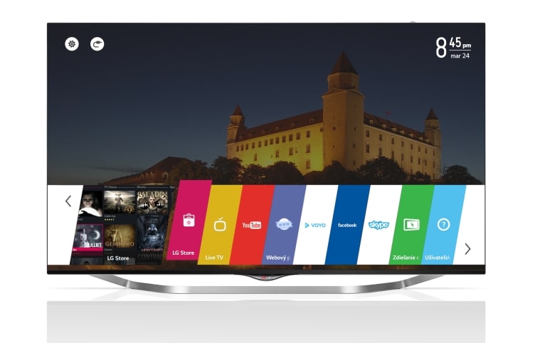 LG 55'' LG ULTRA HD 4K TV, SMART TV WebOS, IPS panel, Wi-Fi, Magický ovládač, 2.0 kanál. Systém reproduktorov (20W), DVB-T2, Miracast / Widi, 55UB850V, thumbnail 1