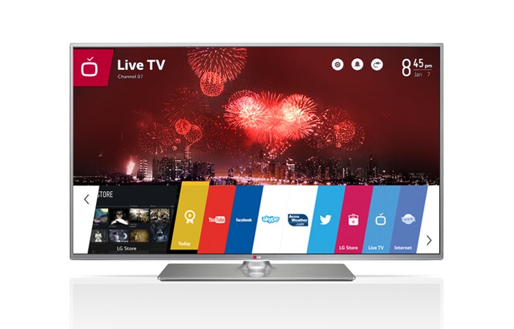 LG 60'' LG SMART TV Cinema 3D LED TV, WEBOS, FULL HD, MCI 500, Wi-Fi, DVB-T2, HBB TV, web prehliadač, Miracast/WiDi, 60LB650V, thumbnail 1