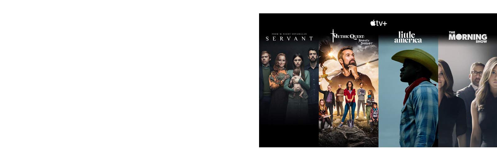 Miniatúry štyroch najobľúbenejších titulov v službe Apple TV+
